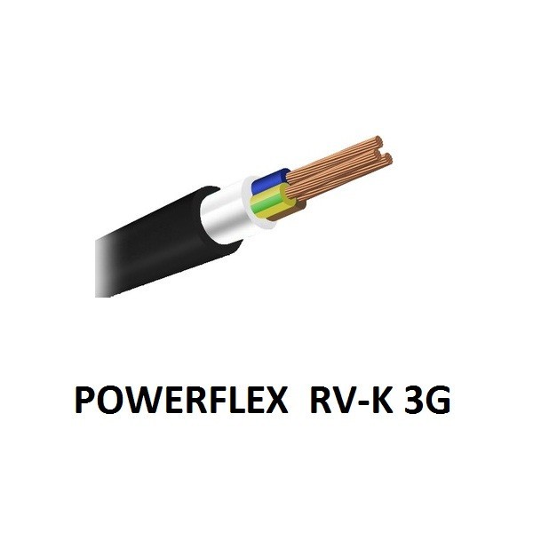 CABLE POWERFLEX RV-K 3G 4.0MM2 0.6/1KV 49A MONOFÁSICO